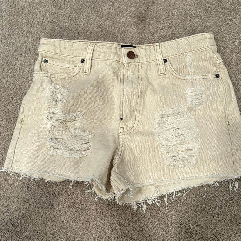Urban Outfitters Cream Cut Offs
